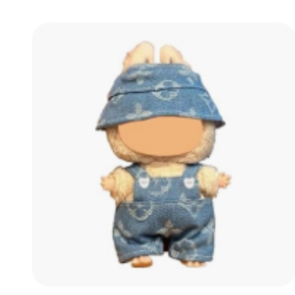Adorable jean labubu outfit